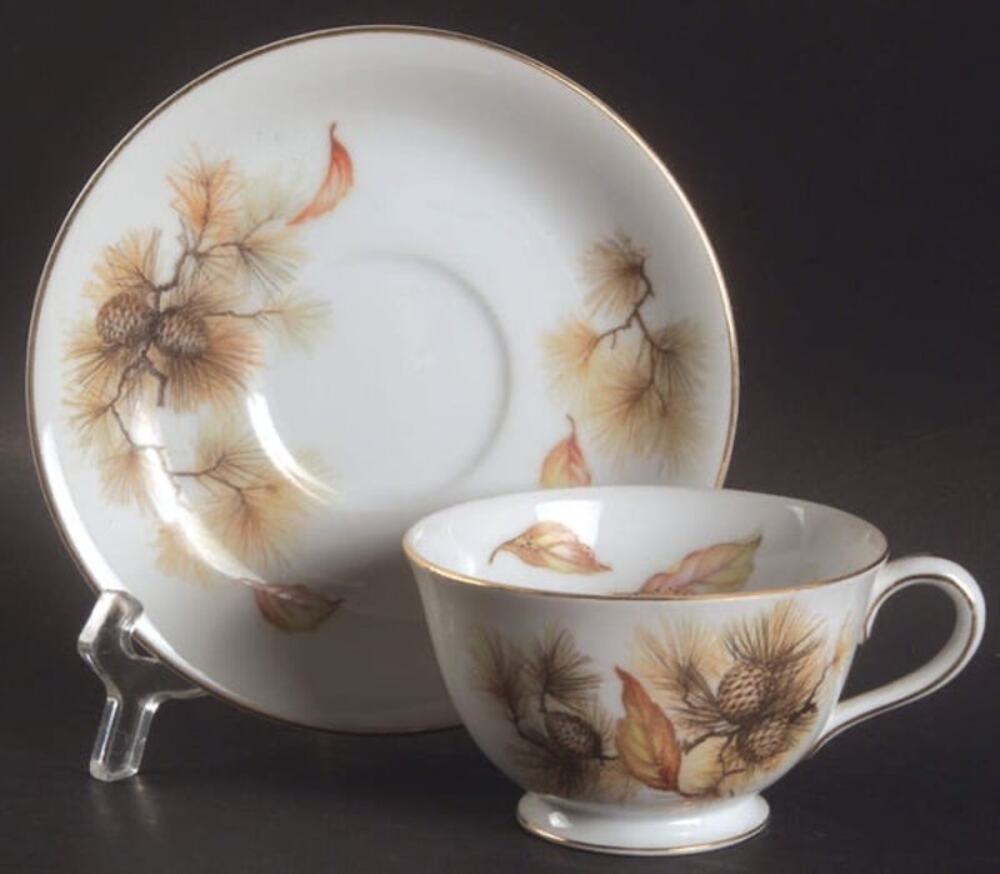 Kyoto Pines Footed Cup & Saucer Set